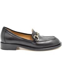 Pomme D'or Leather Flat Shoes in Blue - Lyst
