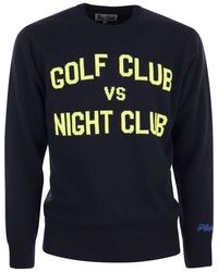 Mc2 Saint Barth - Golf Vs Night Club Jumper In Wool And Cashmere Blend - Lyst