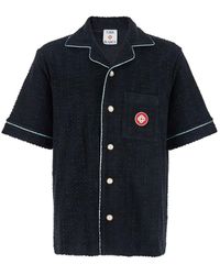 CASABLANCA - Shirt With Classic Lapels And All-Over Embossed Monogram - Lyst