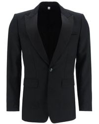 Burberry - Tuxedo Jacket With Jacquard Details - Lyst