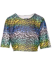 Ganni - Top Animalier - Lyst