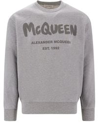 Alexander McQueen - Printed Cotton Sweatshirt - Lyst