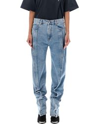 Y. Project - Asymmetrical Stitched Denim Jeans - Lyst