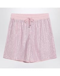 VENUJA - Bermuda Shorts With Crystals - Lyst