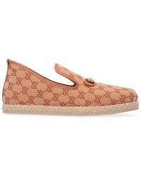 Gucci - GG Supreme Fabric Loafers - Lyst