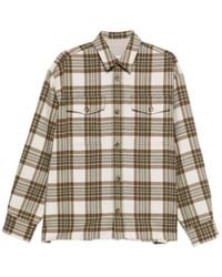 Ami Paris - Wool Checked Overshirt - Lyst