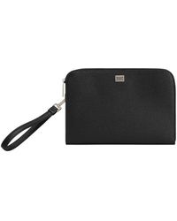 Dolce & Gabbana - Clutch With Removable Wrist Strap And Logo Plaque On The Front - Lyst