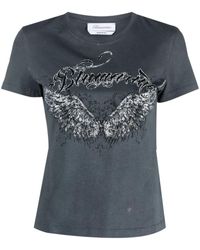 Blumarine - Logo-print Cotton T-shirt - Lyst