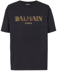 Balmain - Gradient Embroidered Logo T-Shirt - Lyst