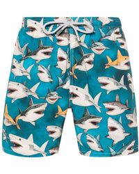 Mc2 Saint Barth - X Rick Dick Gustavia Sharks Swim Shorts - Lyst
