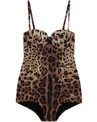 Dolce & Gabbana - 'Leopardo' One-Piece Swimsuit - Lyst