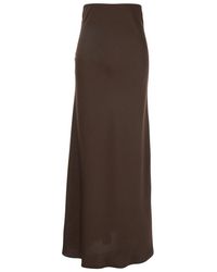 Plain - Long Skirt With Volant Detail - Lyst