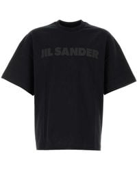 Jil Sander - Tone-On-Tone Over Fit Mc Logo T-Shirt - Lyst