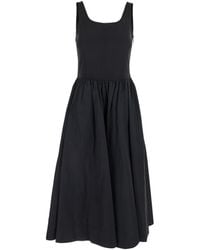DUNST - Dress With Side Zipper Closure And Flared Skirt With Pleated Details - Lyst