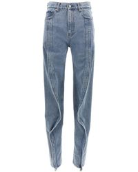 Y. Project - Slim Banana Jeans Light Blue - Lyst