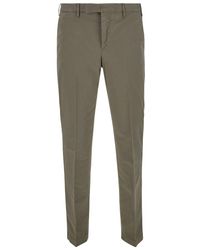 PT Torino - Sartorial Slim Fit Grey Trousers In Cotton Blend Man - Lyst