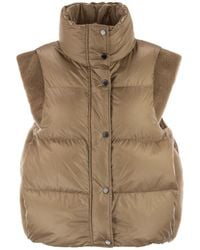 Peserico - Down Vest With Wing Sleeves - Lyst