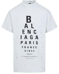 Balenciaga - Optical Cotton T-Shirt - Lyst