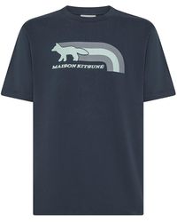 Maison Kitsuné - Cotton T-Shirt With Back Print - Lyst