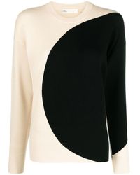 Tory Burch - Two-tone Crew-neck Jumper - Lyst