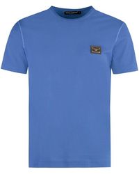 Dolce & Gabbana - Cotton Crew-Neck T-Shirt - Lyst