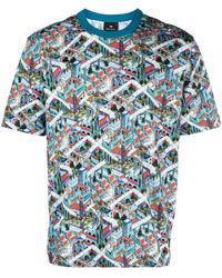 PS by Paul Smith - Jack'S World Print Cotton T-Shirt - Lyst