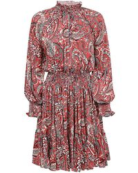 Lavi - Printed Flared Short Dress - Lyst
