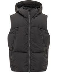 JG1 - Yves Salomon Black Padded Hooded Vest - Lyst
