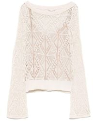 Liu Jo - Cotton Knit Sweater - Lyst