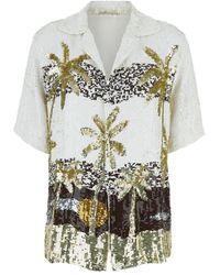 P.A.R.O.S.H. - Sequins Shirt With Palme Print - Lyst