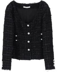Alessandra Rich - Tweed Jacket With Sequins Embell - Lyst