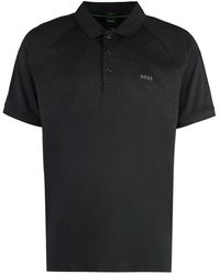 BOSS - Logo Print Jersey Polo Shirt - Lyst