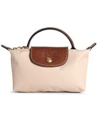 Longchamp - Clutch Bag With 'Le Pliage Original' Handle - Lyst