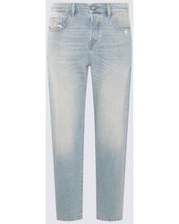 DIESEL - Light Blue Cotton Blend Jeans - Lyst