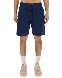 MSGM - Bermuda Shorts With Embroidered Logo - Lyst