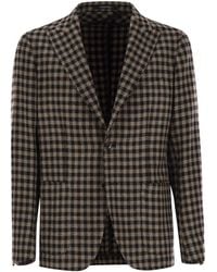 Tagliatore - Houndstooth Virgin Wool Blend Jacket - Lyst