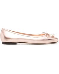 Jimmy Choo - Elme Flat Metallic Leather Ballet Flats - Lyst
