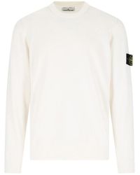 Stone Island - Sweaters White - Lyst