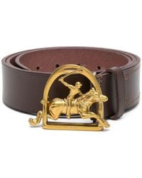 Polo Ralph Lauren - Jmp Plyr Elev Plaque Smooth Leather Polo Belt Accessories - Lyst