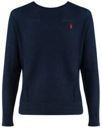 Ralph Lauren - Cotton-Linen Blend Crew Neck Sweater - Lyst