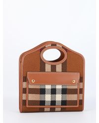 Burberry - Mini Check Pocket Bag - Lyst