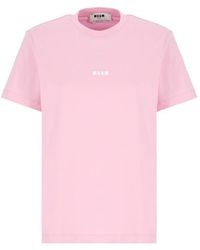 MSGM - T-shirts And Polos Pink - Lyst