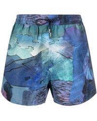 Paul Smith - Narcissus Print Swim Shorts - Lyst