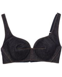 Givenchy - Denim Cotton Bra Top - Lyst
