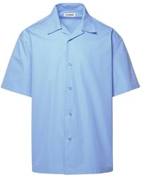 Jil Sander - Light Blue Cotton Shirt - Lyst