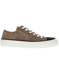 Brunello Cucinelli - Low Top Sneakers With Monile Embellishment - Lyst