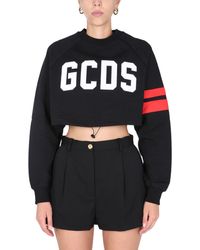 Gcds Cropped Sweatshirt - Black