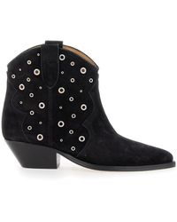 Isabel Marant - 'Dewina' Western Ankle Boots With Studs - Lyst