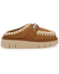 Mou - 'Bounce' Mules With Logo Lettering And Open Rear - Lyst