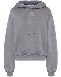 Alexander Wang - Essential Terry Hoodie With Puff Paint Logo - Lyst
